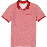 Brax Herren Polo-Shirt rot Baumwoll-Jersey meliert von BRAX