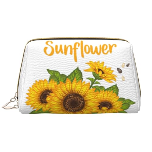 BREAUX Große Damen-Kosmetiktasche mit Sonnenblumen-Druck, Reise-Kosmetiktasche, tragbarer Organizer, Sonnenblume, Einheitsgröße, sonnenblume, Einheitsgröße von BREAUX