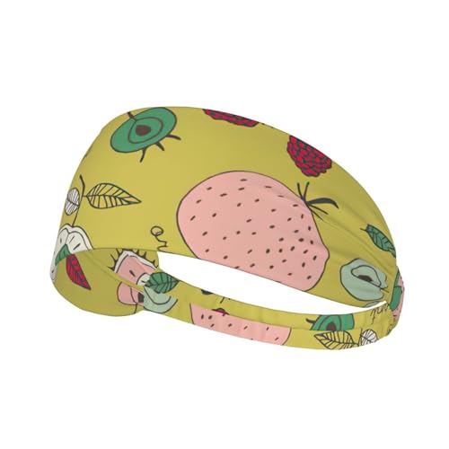 Sommerfruchtdruck bedrucktes Haarband Sport Haarband dehnbar breit Haarband Unisex Casual Haarband Sommerfruchtdruck bedrucktes Haarband Sport Haarband dehnbar breit Haarband Unisex Casual Haarband von BREAUX