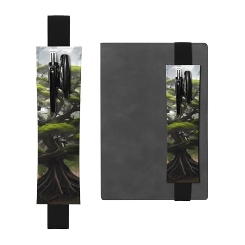 Schwarzer Leder-Stifthalter, Lesezeichen, verstellbar, 21,1–4,6 cm, geeignet für die meisten Notizbücher, Tagebücher, Handbücher, Planer, Bild der dichten Bergahornbaum, Schwarz , Einheitsgröße Schwarzer Leder-Stifthalter, Lesezeichen, verstellbar, 21,1–4,6 cm, geeignet für die meisten Notizbücher, Tagebücher, Handbücher, Planer, Bild der dichten Bergahornbaum, Schwarz , Einheitsgröße von BROLEO