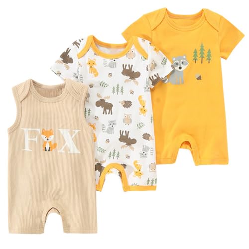 3er Pack Neugeborenes Schlafanzüge Strampler 100 Baumwolle Baby Einteiler Strampelanzug Sommer Kleinkind Jumpsuit Jungen Mädchen Karikatur Kurzarm Pyjamas 6-9 Monate 3er Pack Neugeborenes Schlafanzüge Strampler 100 Baumwolle Baby Einteiler Strampelanzug Sommer Kleinkind Jumpsuit Jungen Mädchen Karikatur Kurzarm Pyjamas 6-9 Monate von BRONG