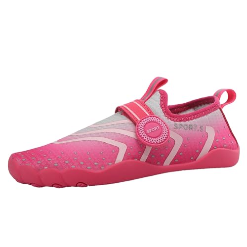 BSWFA Flussverfolgungsschuhe für Damen, atmungsaktiv, zum Schwimmen, Tauchen, Waten, fünf Finger, Schuhe, schnell trocknend, Strandschuhe für Paare Damen Keilabsatz Schuhe Winter (Hot Pink #2, 37) von BSWFA