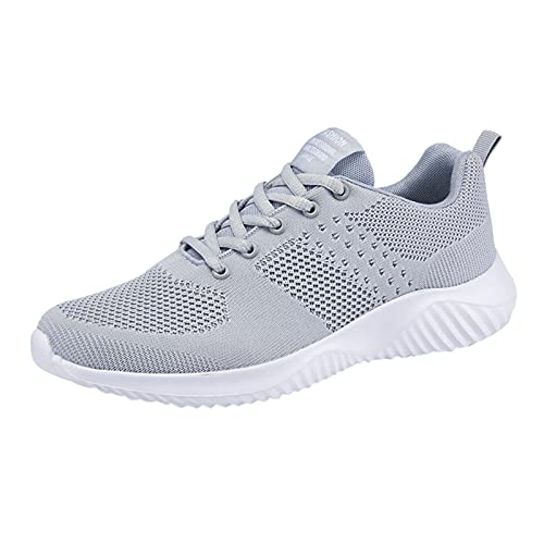 BSWFA Herren Mode Sportschuhe Outdoor Mesh Bequeme Trailrunning Schuhe Wanderschuhe Atmungsaktiv Leicht Laufschuhe Sportschuhe rutschfeste Outdoor Trekkingschuhe (Grey-C, 40) von BSWFA