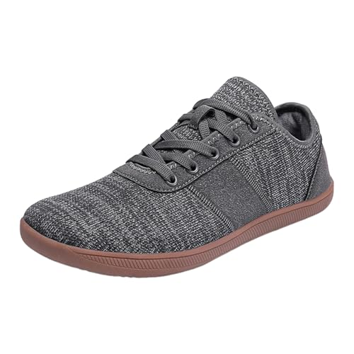 BSWFA Paar Slip-On-Schuhe für die Arbeit, rutschfeste Turnschuhe, Wanderschuhe Schuhe Herren Sneaker Niedrig (Grey #1, 37) von BSWFA