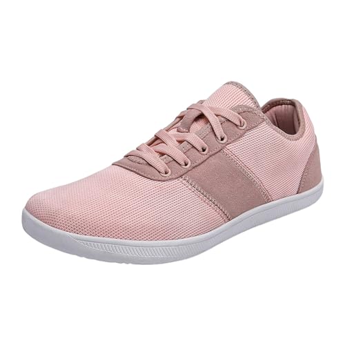 BSWFA Paar Slip-On-Schuhe für die Arbeit, rutschfeste Turnschuhe, Wanderschuhe Schuhe Herren Sneaker Niedrig (Pink #1, 38) von BSWFA