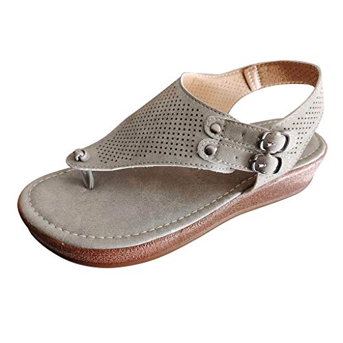 BSWFA Sandalen Damen Offene Zehe Strandsandalen SandalenKork-Fußbett Pantoletten Freizeit Strandschuhe Hausschuhe Offene Schuhe Sandalette für Trekking Sport Wasser Schuhe Mit 4 Farben Größe37-43EU von BSWFA