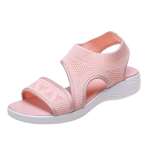 BSWFA Sandalen Damen Sandals mit Keilabsatz Geschlossene Sandalen Wandersandalen Sommer Outdoor Open Toe Wedges Strand Strandschuhe Hausschuh Elegant Strand Schuhe Schicke Schuhe Frauen von BSWFA