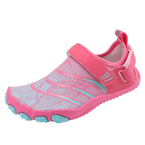 Border River Tracing-Schuhe, Damen, atmungsaktiv, Schwimmen, Tauchen, Waten, Fünf-Finger-Schuhe, schnell trocknend, Strandschuhe, Kinderschuhe Damen Keilabsatz Schuhe Winter (Hot Pink #4, 33) von BSWFA