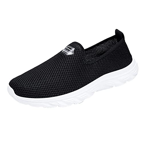 Herren Sportschuhe Mesh Laufschuhe Atmungsaktiv Leichte Turnschuhe rutschfeste Freizeitschuhe Leicht Bequem Walkingschuhe Weiche Sohle Joggingschuhe Weich Outdoor Turnschuhe Größe:39-47EU (White, 41) von BSWFA