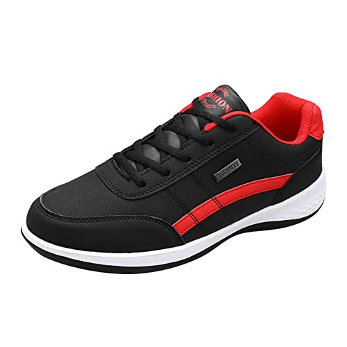 Herren Stilvoll Fitnessschuhe Turnschuhe mit Weich Dicke Freizeit Leichtgewichts Atmungsaktiv Bequem Wanderschuhe Freizeitschuhe Walkingschuhe Traillaufschuhe Gr. 39-44 EU (Black, 42) von BSWFA