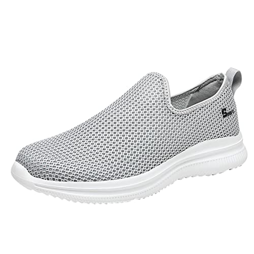 Mode Sommer Frühling Herrenschuhe Klassischer Lederschuhe Ferse spitze Zehe Schnürer Schnürsenkel Farbe Einfacher Britischer Anzugschuhe - dünn gewachste Schuhbänder ideal Größe：39-48EU (Grey, 44) von BSWFA