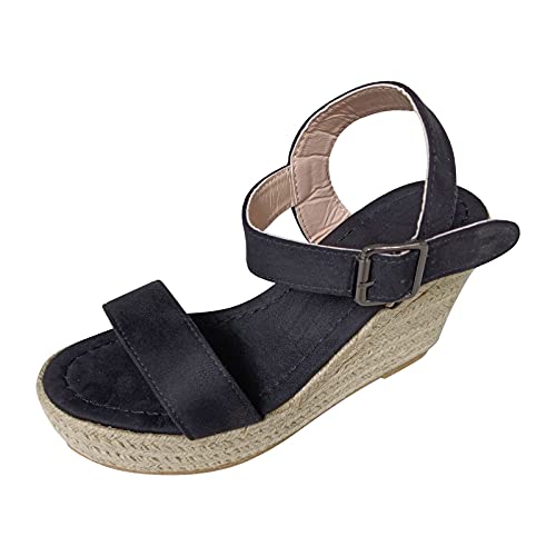 Sommer Sandalette Sommer Offene Zehe Zehentrenner Bohemian Flip Flops mit Absatz Sommer Bequem Elegant Sandalen Strandschuhe Hausschuh Elegant Strand Schuhe Mit4Farben Größe37-43EU von BSWFA