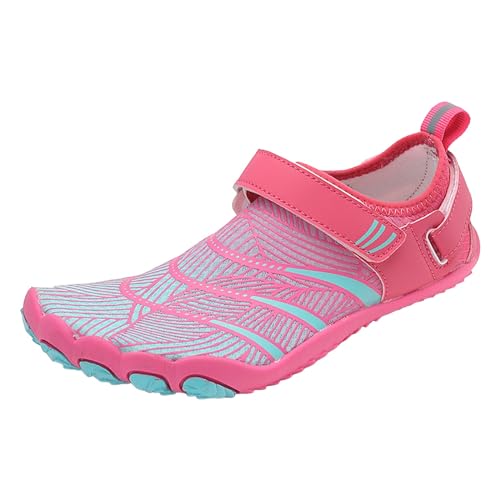 Suxi Shoes Damen Atmungsaktive Schwimm- Tauchschuhe Waten Fünf-Finger-Sprungseilschuhe Schnelltrocknende Strandschuhe Paarstil Damen Keilabsatz Schuhe Winter (Hot Pink #3, 38) von BSWFA