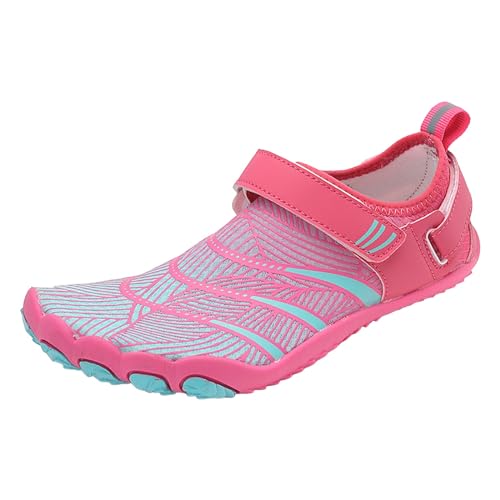 Suxi Shoes Damen Atmungsaktive Schwimm- Tauchschuhe Waten Fünf-Finger-Sprungseilschuhe Schnelltrocknende Strandschuhe Paarstil Damen Keilabsatz Schuhe Winter (Hot Pink #3, 39) von BSWFA