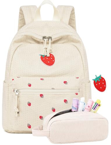 BTOOP Mini-Rucksack für Damen und Mädchen, wasserabweisend, kleiner Rucksack, Geldbörse, Schultertasche für Damen, Erwachsene, Kinder, Schule, Reisen, Beige von BTOOP