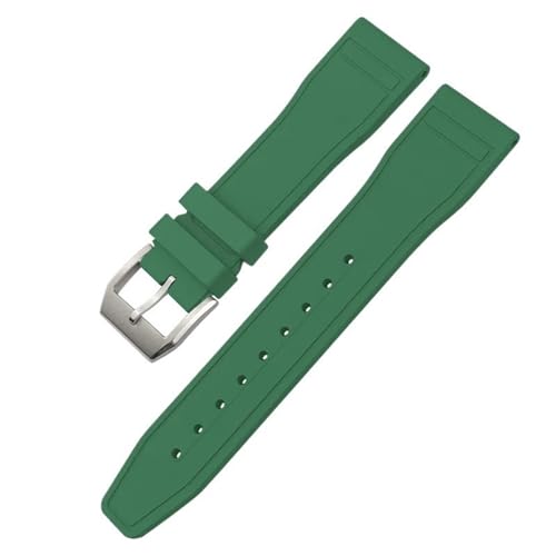 BUDAY 20 mm weiches Fluorkautschuk FKM Uhrenarmbänder 21 mm 22 mm für IWC Big Pilot Portofino Top Gun Uhrenarmband Werkzeuge aus Naturkautschuk, 22 mm, Achat von BUDAY