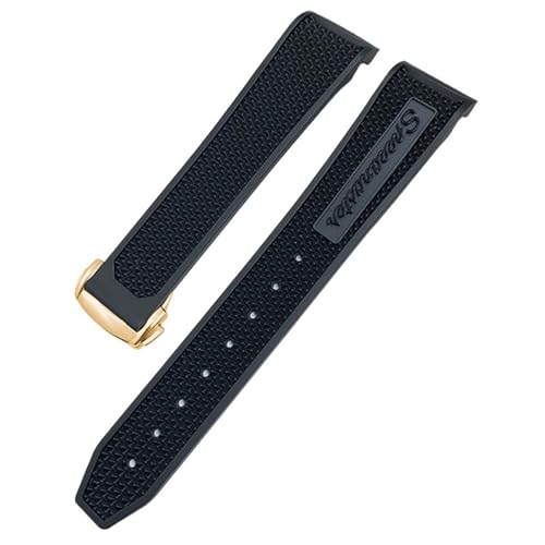BUDAY Gummi-Silikon-Armband, weich, 19 mm, 21 mm, 20 mm, passend für Omega Speedmaster 326 Uhrenarmband, Seamaster 300, Schwarz, Sportarmband-Werkzeuge, 18 mm, Achat von BUDAY