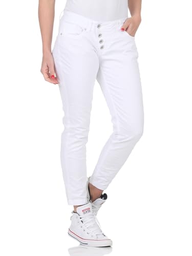 Buena Vista Jeans Hosen Damen - Malibu 7/8 - Beinabschluss gesäumt - Stretch Twill - White - Gr. L von Buena Vista