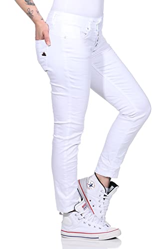 Buena Vista Jeans Hosen Damen - Malibu 7/8-G - Stretch Twill - weiß - White - Gr. M von Buena Vista