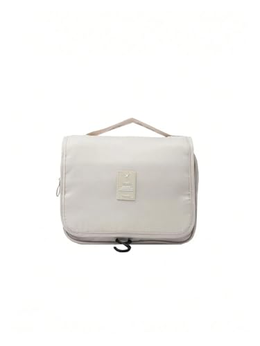 1 x Reise-Kulturbeutel, tragbare Kosmetiktasche, Wandbehang, Make-up-Aufbewahrungstasche für Duschraum-Zubehör, beige, Einheitsgröße 1 x Reise-Kulturbeutel, tragbare Kosmetiktasche, Wandbehang, Make-up-Aufbewahrungstasche für Duschraum-Zubehör, beige, Einheitsgröße von BUFANJIA