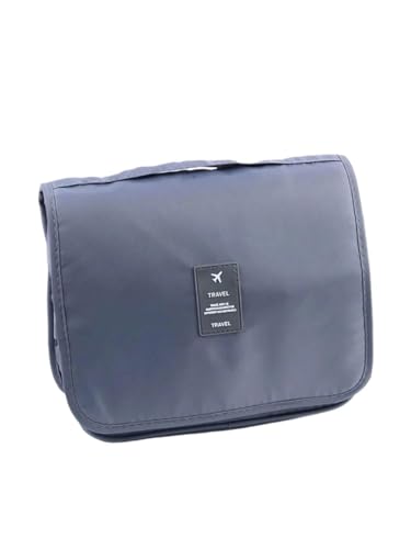 1 x Reise-Kulturbeutel, tragbare Kosmetiktasche, Wandbehang, Make-up-Aufbewahrungstasche für Duschraum-Zubehör, grau, Einheitsgröße 1 x Reise-Kulturbeutel, tragbare Kosmetiktasche, Wandbehang, Make-up-Aufbewahrungstasche für Duschraum-Zubehör, grau, Einheitsgröße von BUFANJIA