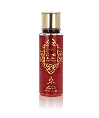 BUSINESS SQUARE BS Ayat Perfume Duftnebel Crystal Intensiv 250 ml – Duftspray für den Körper, orientalische Düfte, arabischer Duft für Damen und Herren, Sommer-Kollektion, hergestellt in Dubai von BUSINESS SQUARE BS
