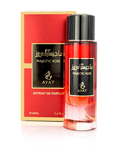 Ayat Perfume – Duft-Extrakt Privatkollektion 100 ml | arabischer Duft für Frauen und Männer | ein lebhafter, sinnlicher und leuchtender Duft, verpackt in einer schönen Flasche – (Majestic Rose) von BUSINESS SQUARE BS