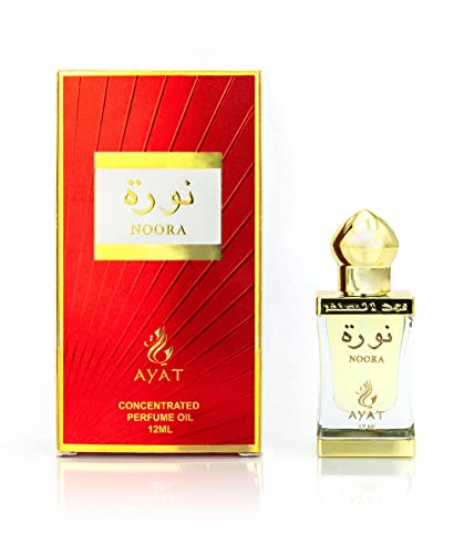 Ayat Perfumes - Parfümöl 12 ml von Dubai | Halal Moschus für Frauen und Männer ohne Alkohol | Arabisches Parfüm Attar Hergestellt und entworfen in Dubai (Noora) von BUSINESS SQUARE BS