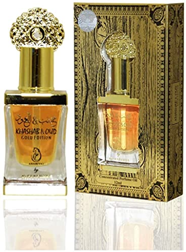 Eau de Parfum Khashab Oud Gold 12 ml von My Perfumes Unisex Ein langanhaltender Duft mit einem Hauch von Orientalischen Akzenten Litschi Pfeffer Jasmin Moschus Bernstein und Oudh von BUSINESS SQUARE BS