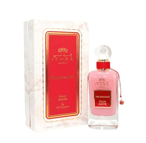Ithra Eau de Parfum Musk 100 ml Dubai für Damen und Herren – ein sinnlicher orientalischer Duft, entworfen und hergestellt in den Emiraten (Musk Pomegranate) von BUSINESS SQUARE BS