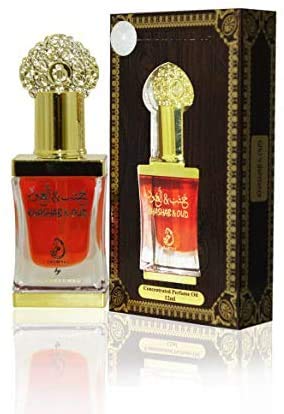 Parfüm KHSHAB & OUD 12ML von MyPerfumes Attar Arabe Oriental Musk Halal für Männer und Frauen 100% Öl ohne Alkohol Langanhaltendes Duftöl Noten: Rose, Oud, Jasmin, Leder, Patchouli, Sandelholz von BUSINESS SQUARE BS