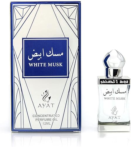 WHITE MUSK Parfüm 12ML From My Perfumes Attar Arabe Oriental White Musk Halal Für Männer und Frauen 100% Öl Alkoholfrei Langanhaltendes Duftöl Noten: Weißer Moschus Holzig Blumig Rose Oud Veilchen von BUSINESS SQUARE BS