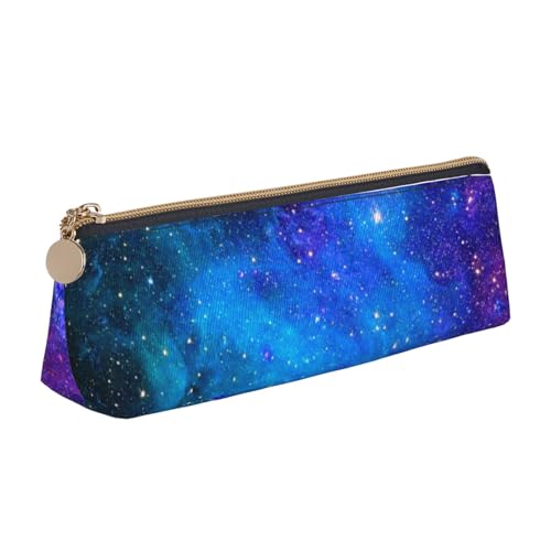 Leder Stift und Bleistift Weihnachten Etui, niedliche schlanke Stifteetui, niedliche Schreibwarentasche, tragbare Kosmetiktasche, Reißverschluss-Tasche., Galaxy, Einheitsgröße, Lässiger Tagesrucksack von BUULOO