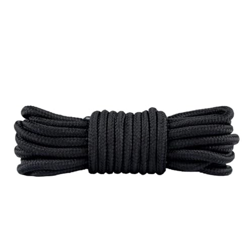 2 teile/para Runde Solide Polyester Schwarz Schnürsenkel for Marder Boot Frauen Männer Outdoor Wandern Sport Schuhe Spitze Saiten (Color : Black, Size : 90cm) von BUUV
