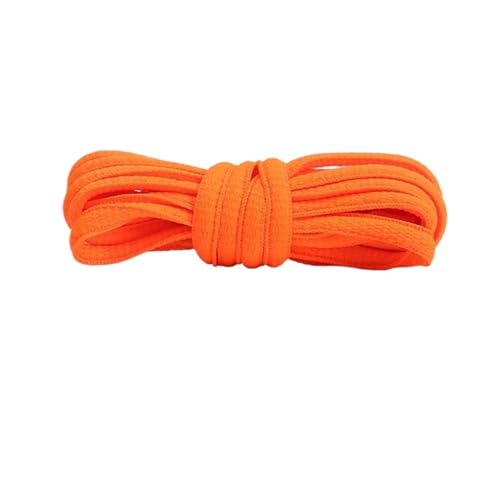 BUUV Sport-Schnürsenkel for Herren und Damen, Farbe, flach, halbrund, geeignet for alle Schuhe, runde Schnürsenkel, 23 Farben, 1 Paar (Color : Orange, Size : 120cm) von BUUV