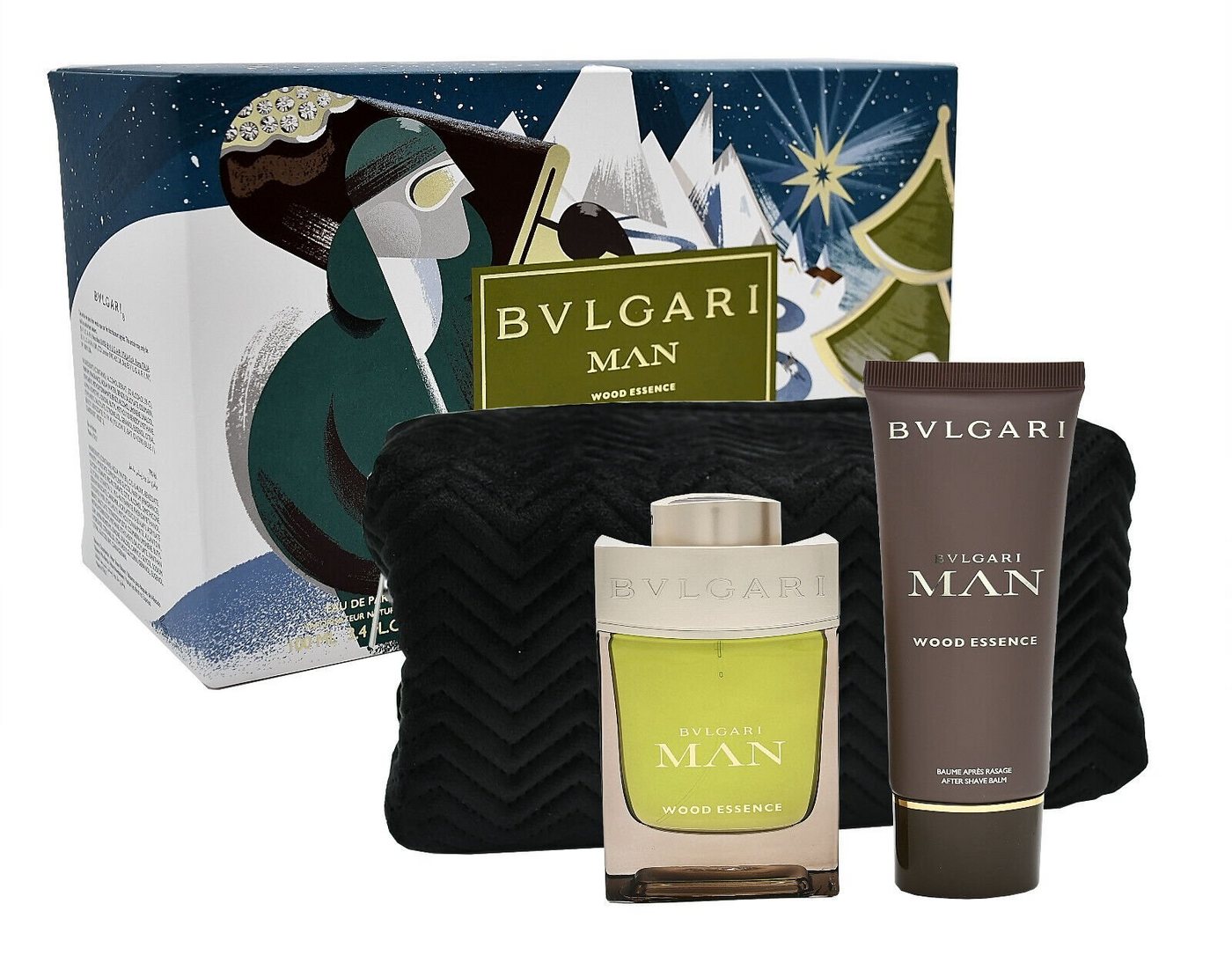 BVLGARI Duft-Set BVLGARI MAN WOOD ESSENCE EDP 100ML + ASL 100ML + POUCH von BVLGARI