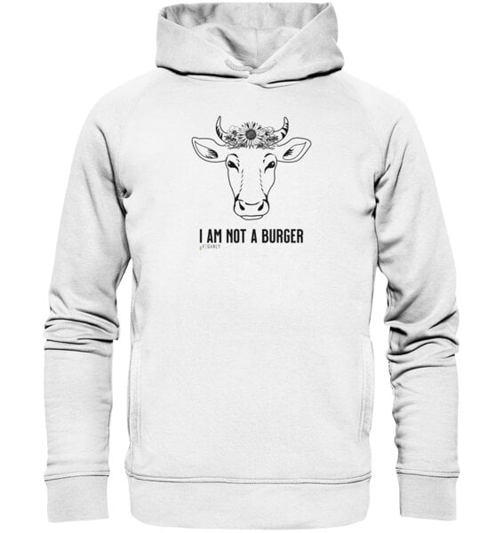 BVeganly Organic Unisex Hoodie "Not a Burger" von BVeganly