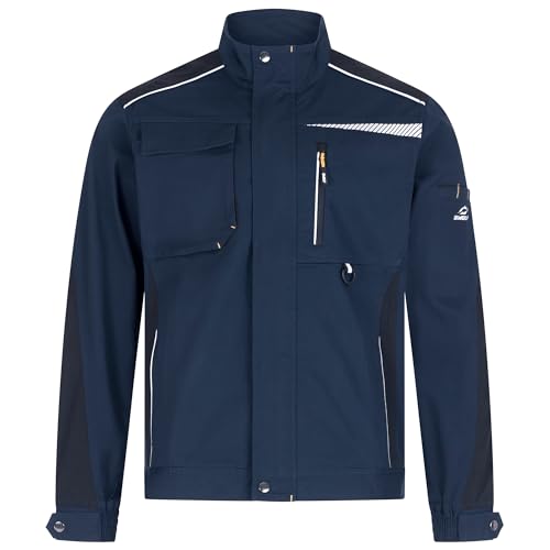 BWOLF Daytona Arbeitsjacke Herren Stretch Arbeitsjacken Herren Arbeitskleidung Männer mit Spandex und vielen Taschen (DE/NL/SE/PL, Alphanumerisch, L, Regular, Regular, Blau/Schwarz) von BWOLF