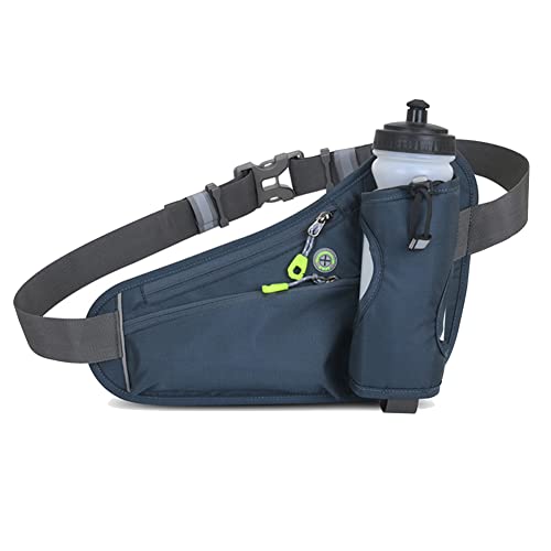 BYCUFF Sport TrinkgüRteltasche Bauchtasche mit Flaschenhalter für Herren Damen Radfahren Wandern Walking Dunkelgrau von BYCUFF