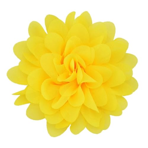 BZSDDY 10 * 11 CM 6 stücke Gold Chiffon Stoff Blume Anstecknadel Abzeichen Blume Corsage Satin Blume/rose Anstecknadel Brosche Pin Für Frauen Braut von BZSDDY