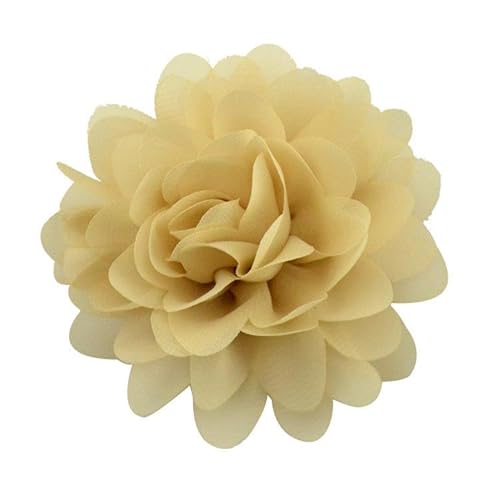 BZSDDY 10 * 11 CM 6 stücke Gold Chiffon Stoff Blume Anstecknadel Abzeichen Blume Corsage Satin Blume/rose Anstecknadel Brosche Pin Für Frauen Braut von BZSDDY