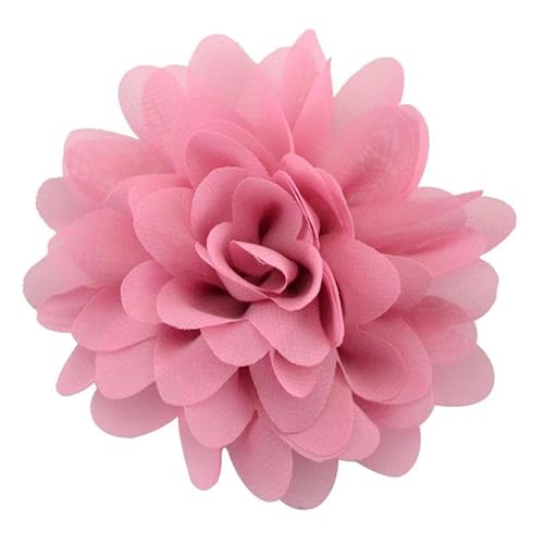 BZSDDY 10 * 11 cm 10 Stück Silber Chiffon Tuch Blume Anstecknadel Abzeichen Blume Corsage Satin Blume/Rose Anstecknadel Brosche Pin für Frauen Braut von BZSDDY