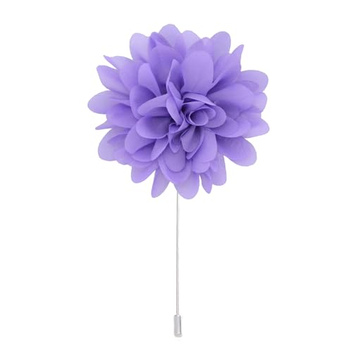 BZSDDY 10 * 11 cm 4 Stück Silber Chiffon Stoff Blume Anstecknadel Abzeichen Blumen Corsage Satin Blume/Rosen Anstecknadel Brosche Pin für Frauen Braut von BZSDDY