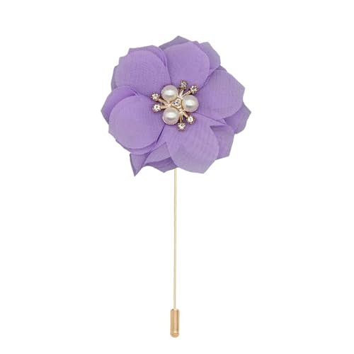 BZSDDY 4 * 10CM 5/10PCS Perle Pflaumenblüte Gold Chiffon Tuch Blume Anstecknadel Abzeichen Blume Corsage Satin Blume Anstecknadel Brosche Pin Für Frauen von BZSDDY