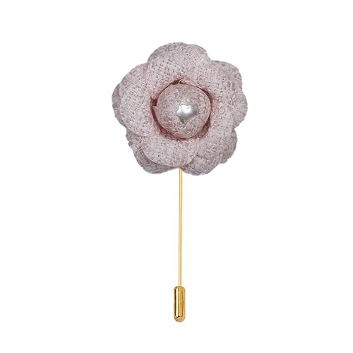 BZSDDY 4 * 9CM 10PCS Grünes Gitter Perle Gold Pin Stoff Satin Blume Anstecknadel Abzeichen Blumen Corsage Stoff Satin Blume/Rosen Anstecknadel Brosche Pin für Frauen Braut von BZSDDY