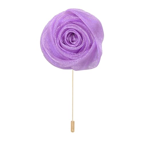 BZSDDY 5 * 10CM 10PCS Pailletten Gold Organza Tuch Blume Anstecknadel Abzeichen Blume Corsage Satin Blume/Rose Anstecknadel Brosche Pin Für Frauen Braut von BZSDDY