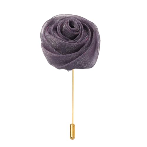 BZSDDY 5 * 9 cm 3/6 stücke Gold Pin Gold Tuch Satin Blume Anstecknadel Abzeichen Blume Corsage Tuch Satin Blume/Rose Anstecknadel Brosche Pin Für Frauen Braut von BZSDDY