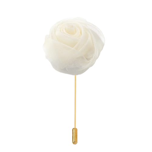 BZSDDY 5 * 9 cm 3/6 stücke Gold Pin Gold Tuch Satin Blume Anstecknadel Abzeichen Blume Corsage Tuch Satin Blume/Rose Anstecknadel Brosche Pin Für Frauen Braut von BZSDDY