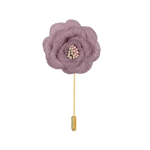 BZSDDY 5 * 9 cm 5/10 Stück Pailletten Guaze Chiffon Gold Tuch Satin Blume Anstecknadel Abzeichen Blume Corsage Stoff Satin Blume Anstecknadel Brosche Pin für Frauen Braut von BZSDDY