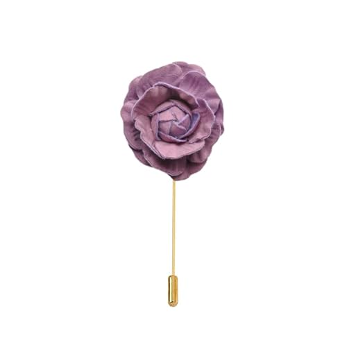 BZSDDY 7 * 10 cm 5/10 Stück Samtleder Goldtuch Satin Blume Anstecknadel Abzeichen Blumenkorsage Stoff Satin Blume/Rosen Anstecknadel Brosche Pin für Frauen Braut von BZSDDY